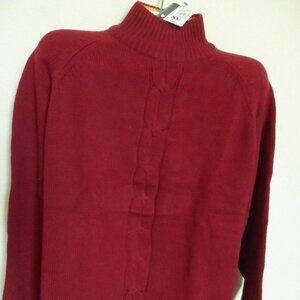 PHYS.SCi. Men's 100% Cotton Sweater, XL Color: Berry Maroon